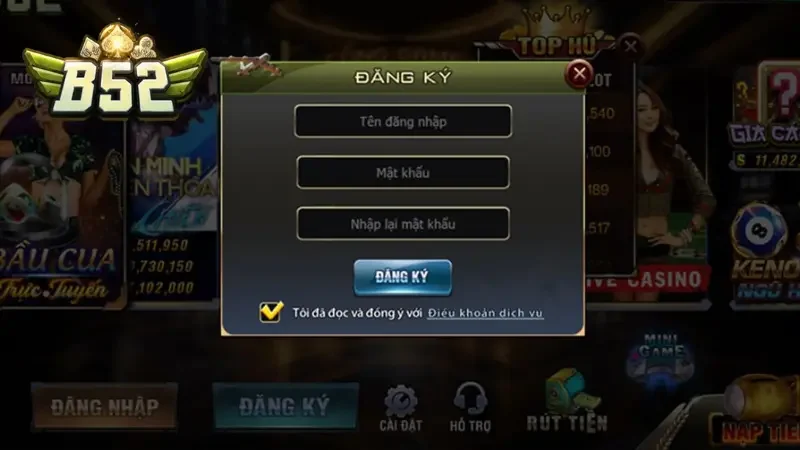 Chi tiết quy trình đăng ký B52club cho game thủ