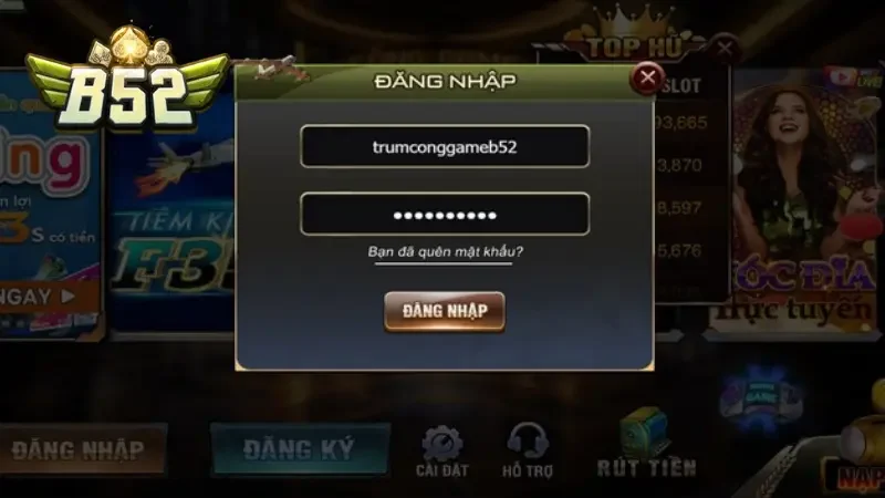 Đăng nhập B52club với 3 bước đơn giản
